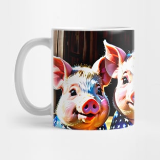 Three little patriotic pigs Mug